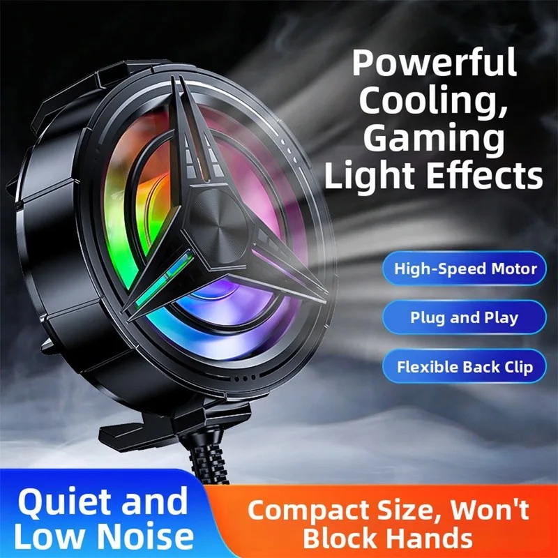 Photography Lighting Game - 2026 Gaming-Handy-Kühlerlüfter mit USB-Stromeingang, intelligenter Temperaturregelung