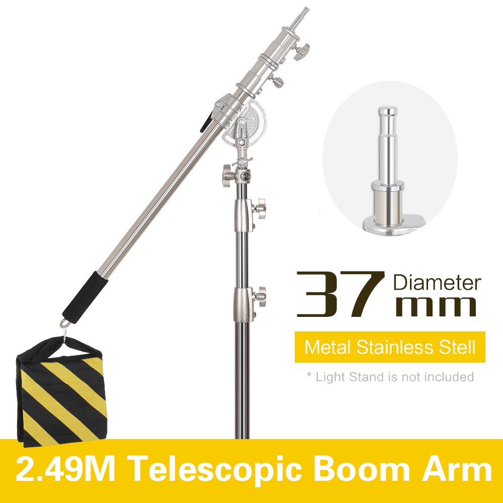 Photography Lighting Meter - 2,49 m Länge Kreuzarm Edelstahl Kit