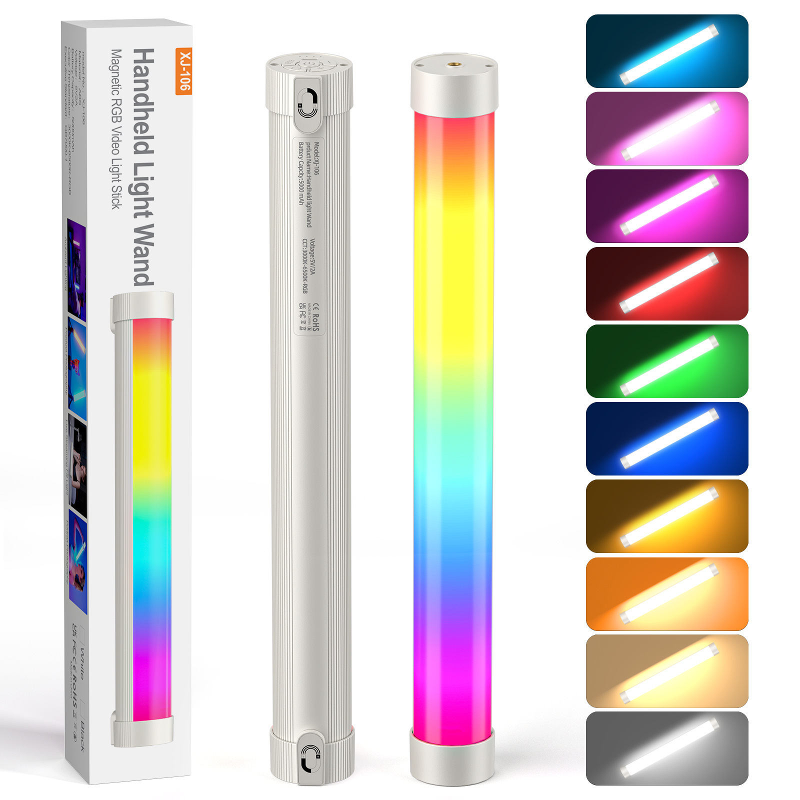 Photography Lighting Handheld - Magnetischer Handheld-Lichtstab RGB LED Videoleuchte CRI95