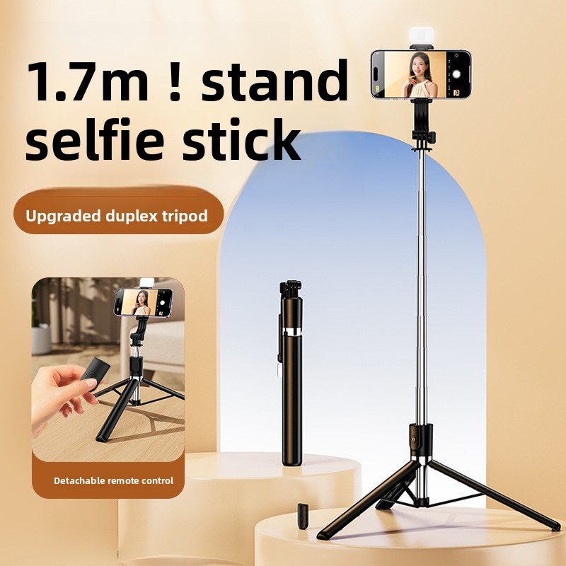 Photography Lighting Description - Ausziehbarer 1M Selfie-Stick Stativ mit Bluetooth-Fernbedienung