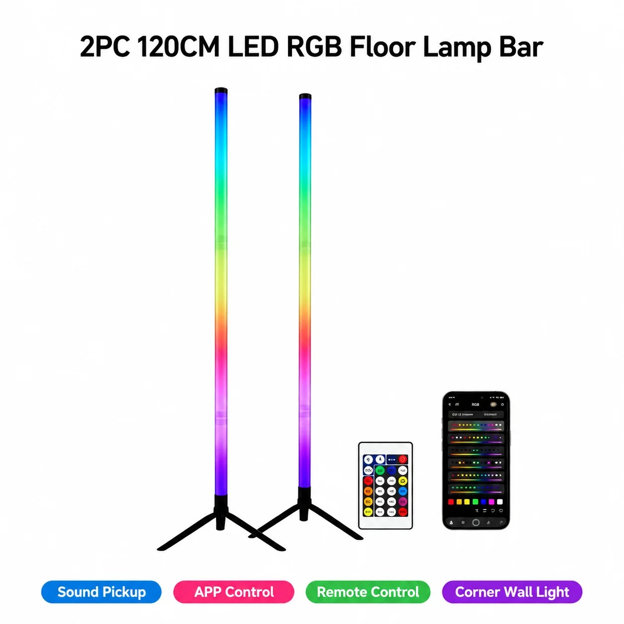 2 Stück 120CM RGB Stehlampe, S – Photography Lighting Game Bewertung und Preis