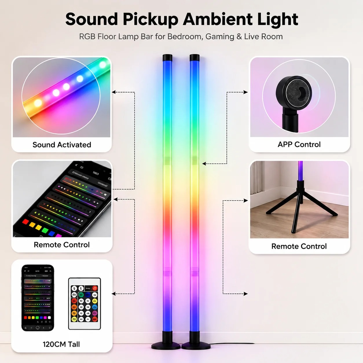 2 Stück 120CM RGB Stehlampe, S – Photography Lighting Game Bewertung und Preis